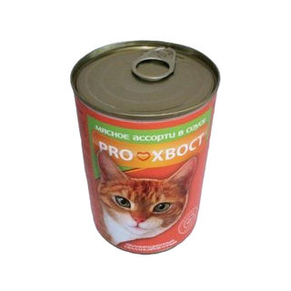 Корм для кошек консервированный ProХвост мяссное ассорти 415 гр